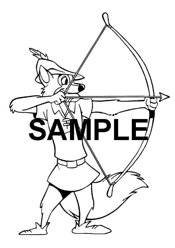 Disney Collections Robin Hood – Coloring Pages for Kids and Adults 9 ...
