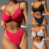 Ashley Wrinkle Adjustable Lace Up Bikini Set