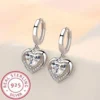 ADO High-quality 925 Sterling Silver Crystal Circle Hoop Earrings Street Jewelry