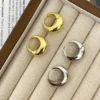 ADO 925 Sterling Silver Vintage Chunky Round Circle Hoops Earring Jewelry Accessories Gift