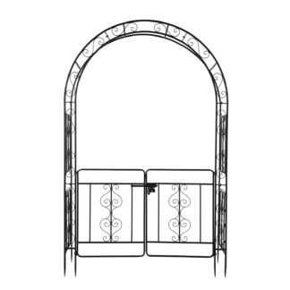 ELA 7ft, Black, Double-decked, Rounded Roof, With Door, Wrought Iron, Iron Arch, Courtyard