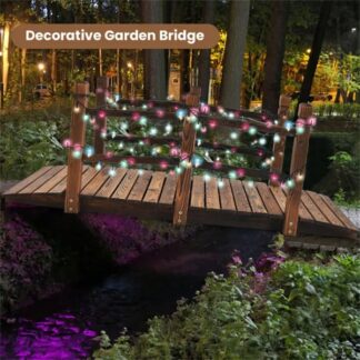 ELA 5 Feet Wooden Garden Bridge Wood Construction, Easy Assembly With Hardware