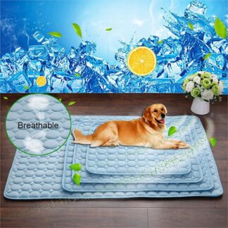 ELA Pet Dog Cat Ice Silk Cold Nest Pad For Cooling In Summer