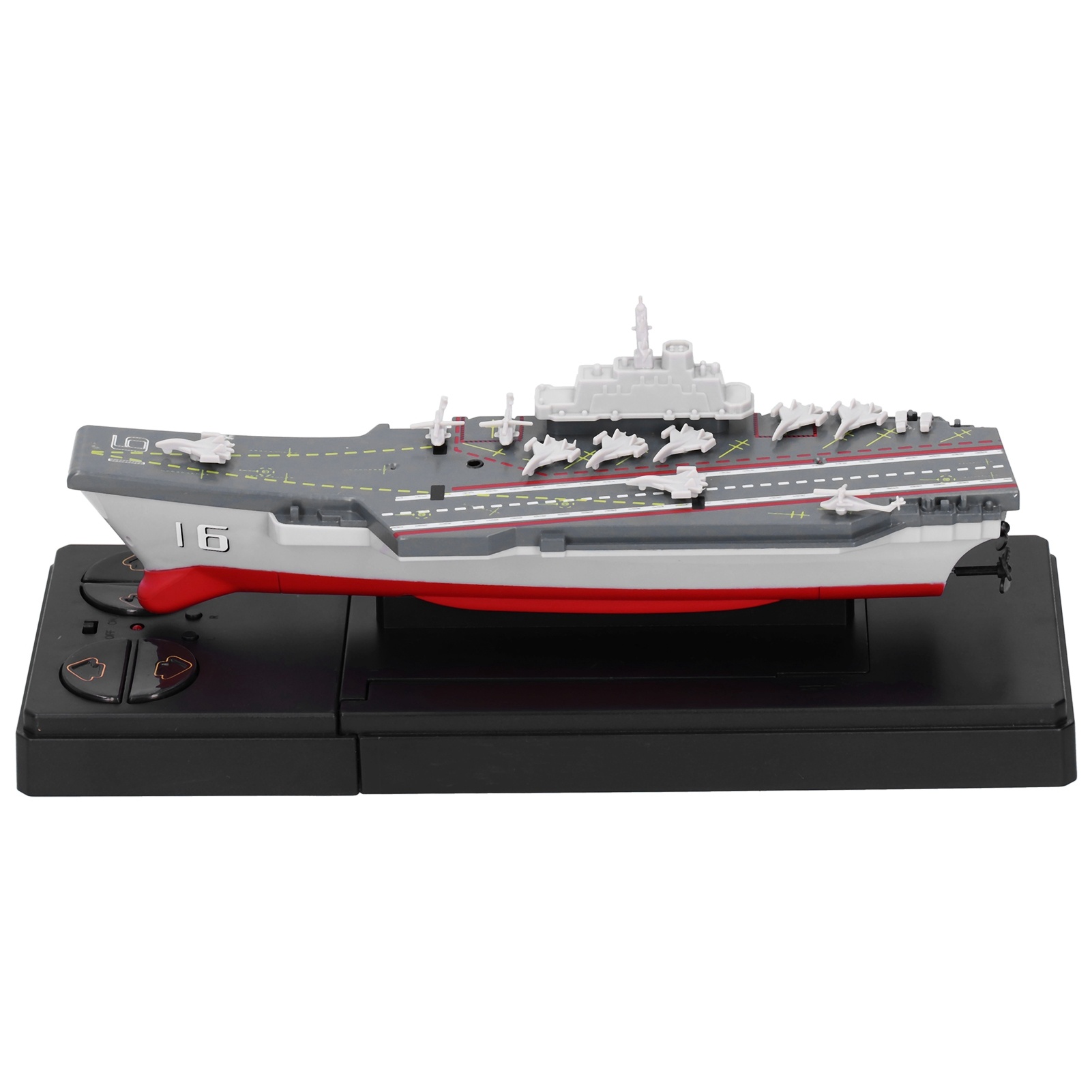 ELA 2.4G Wireless Remote Control Aircraft Carrier Simulation RC Children Plastic Boat Toy