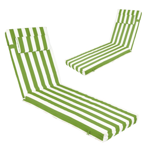 ELA Outdoor Chaise Lounge Cushion, 72 In. X 21 In. X 3 In. Waterproof Fade-Resistant Patio Chair Pad For Pool Beach - Image 6