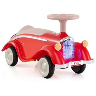 ELA Kids Ride On Sliding Car, Foot-to-Floor Toy With LED Lights & Horn (Red 19-36 Months)