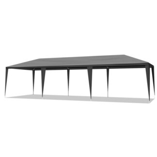 ELA  10'x30' Outdoor Party Tent With 8 Removable Sidewalls, Waterproof Canopy Patio Wedding Gazebo Black