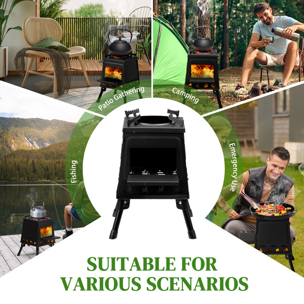 ELA 36x36x46.5cm Wood Camping Stove - Image 2
