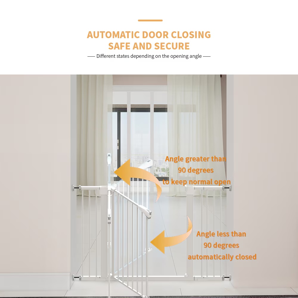ELA High White Child Safety Gate For Baby Door Barrier With Extensions - Image 10