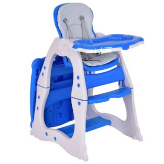 3 In 1 ELA  Infant Table And Chair Set Baby High Chair-Blue
