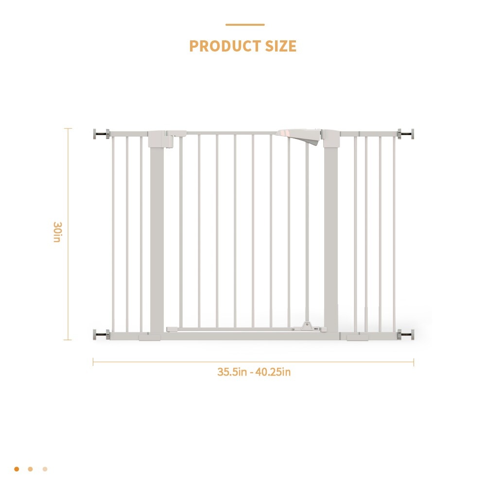 ELA High White Child Safety Gate For Baby Door Barrier With Extensions - Image 7