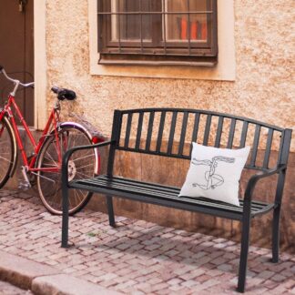 ELA 50 Inch Patio Garden Bench Loveseats For Outdoor
