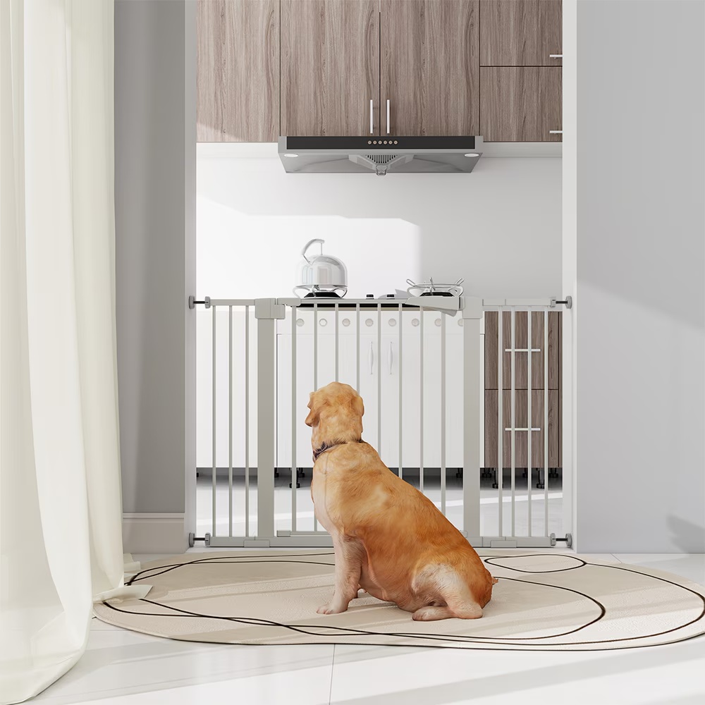 ELA High White Child Safety Gate For Baby Door Barrier With Extensions - Image 6