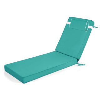 ELA  Outdoor Chaise Lounge Cushion, 80 In. X 26 In. X 3 In. Waterproof Fade-Resistant Patio Chair Pad For Pool Beach